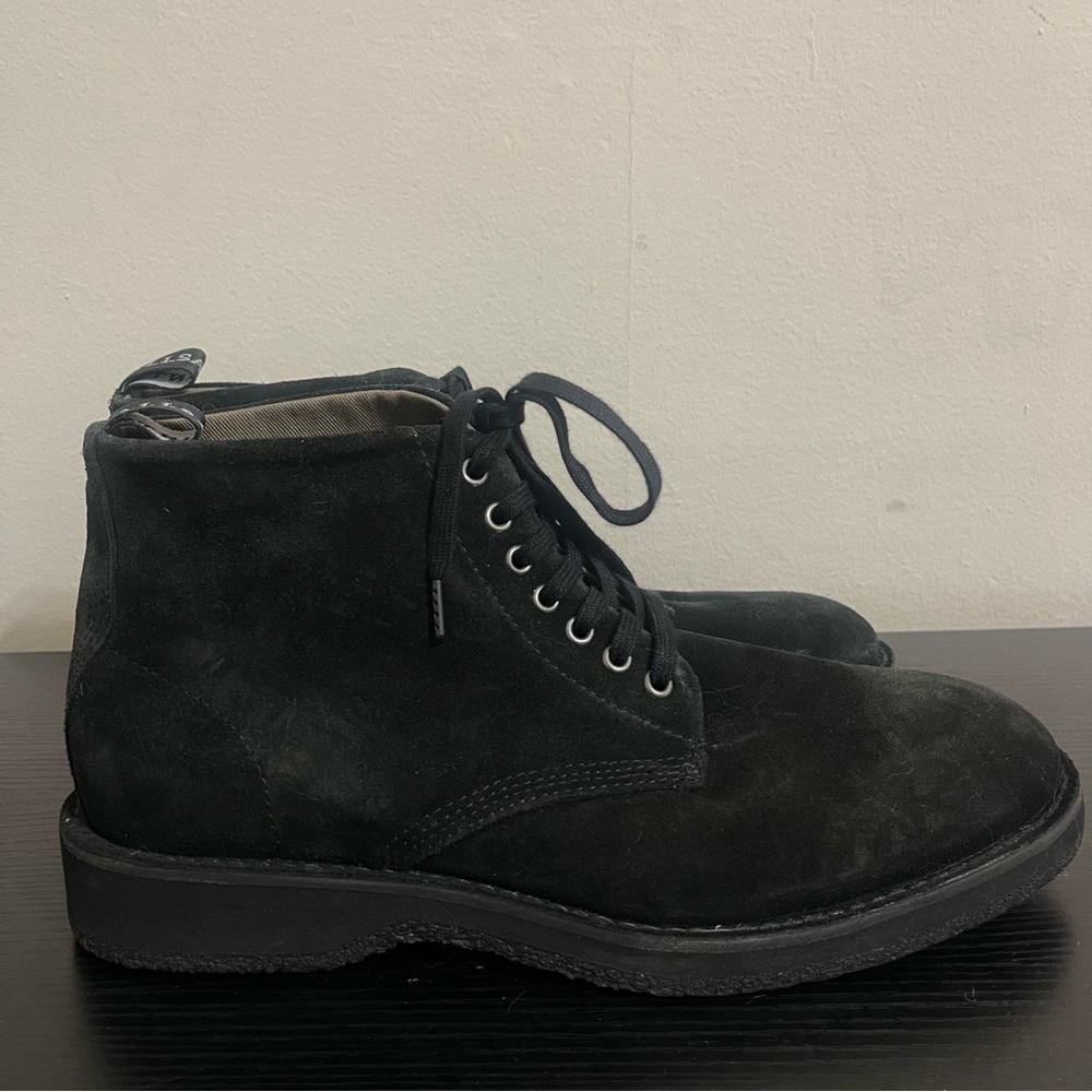 ALL SAINTS Men’s Mathias Suede Lace Up Boots in Black Size 10